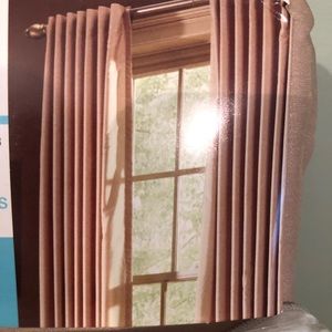 Martha Stewart Faux Silk Back Tab Panel New